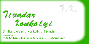 tivadar konkolyi business card